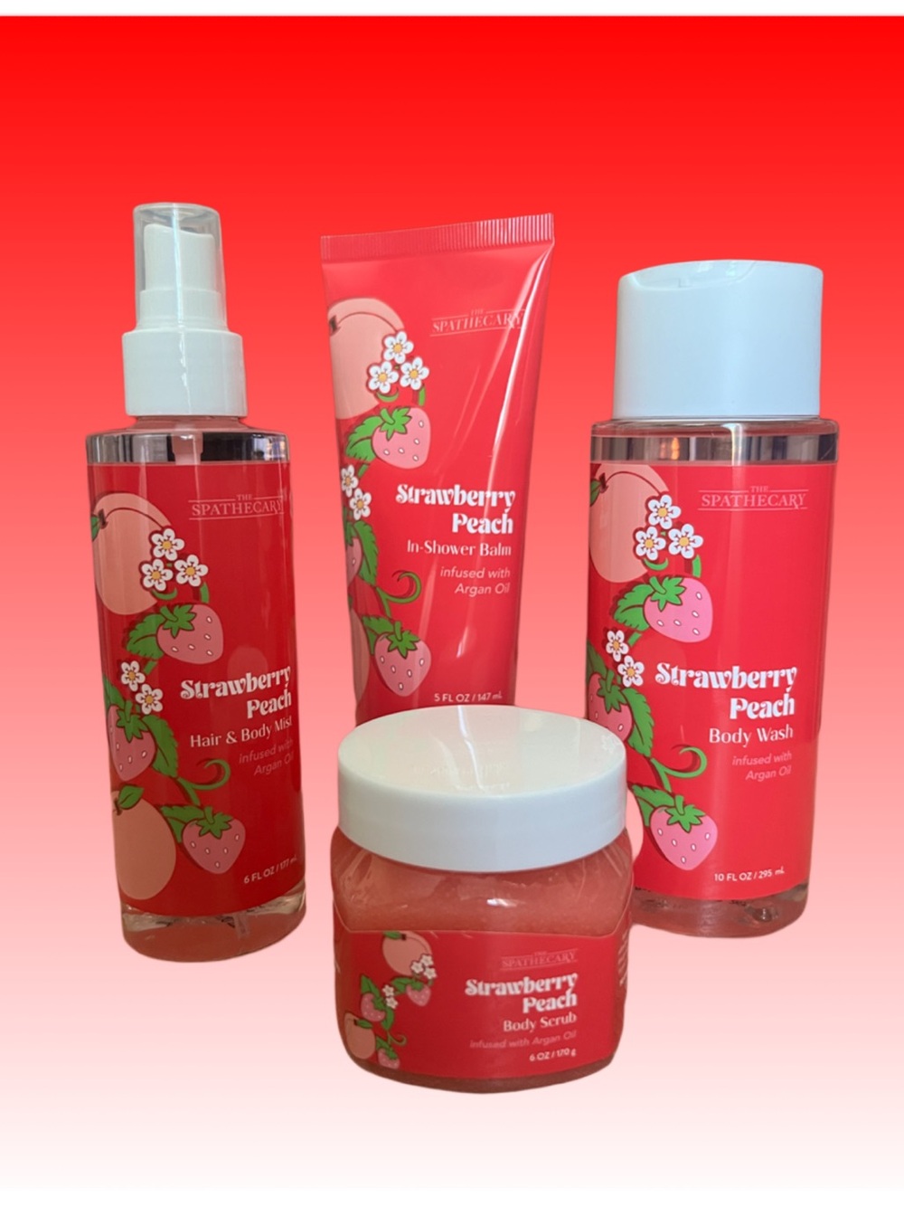 Strawberry Peach Bath & Body Set